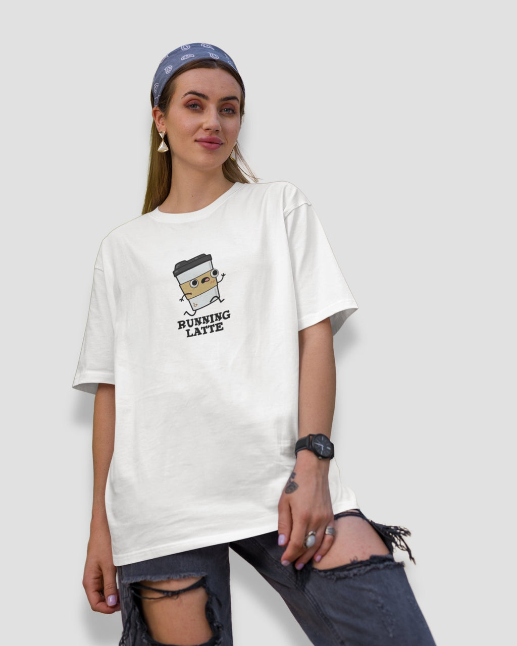 Running latte  - Oversized T-shirt
