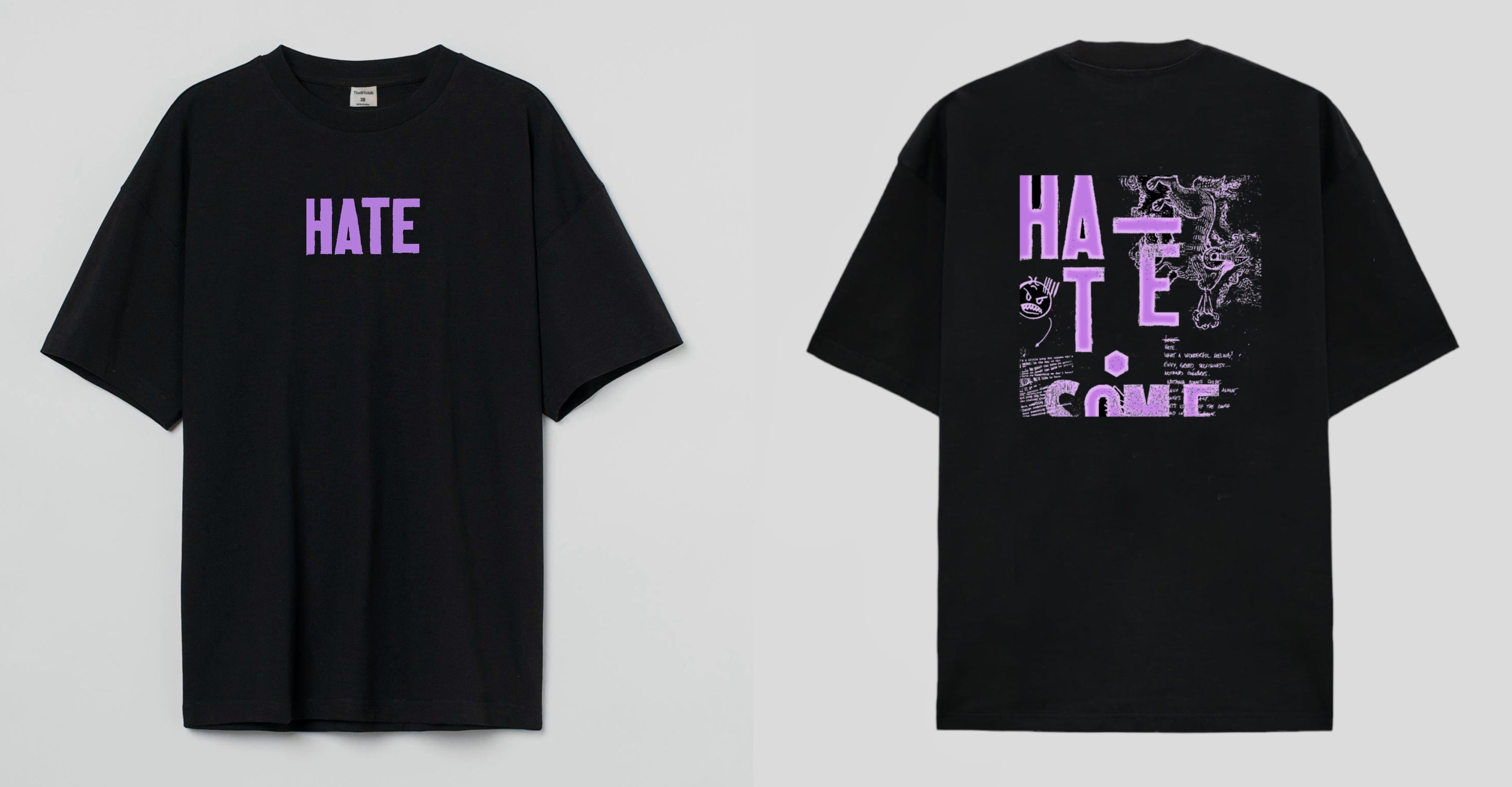 HATE  -Oversized T-shirt