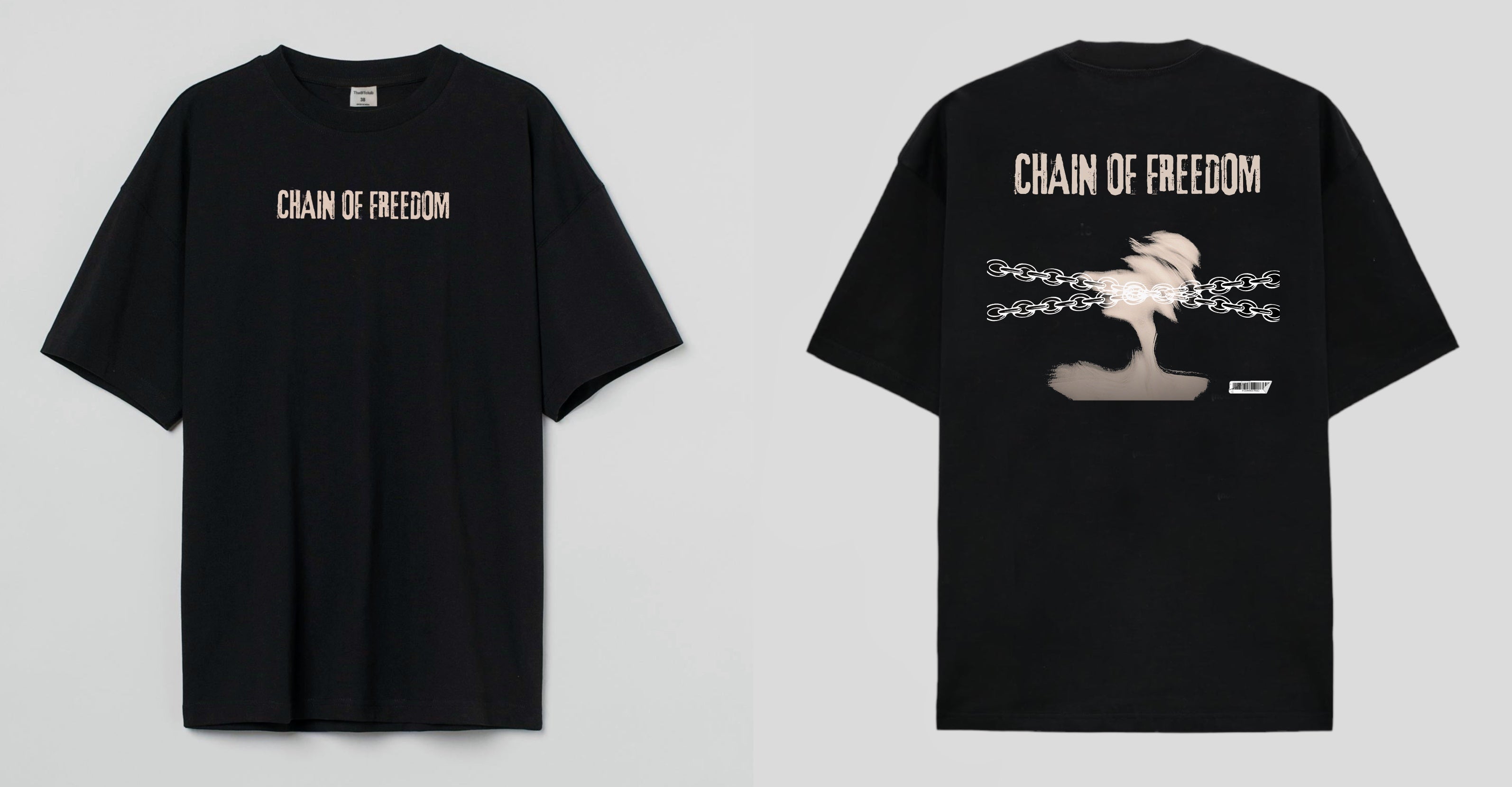 CHAIN OF FREEDOM- Oversized T-shirt