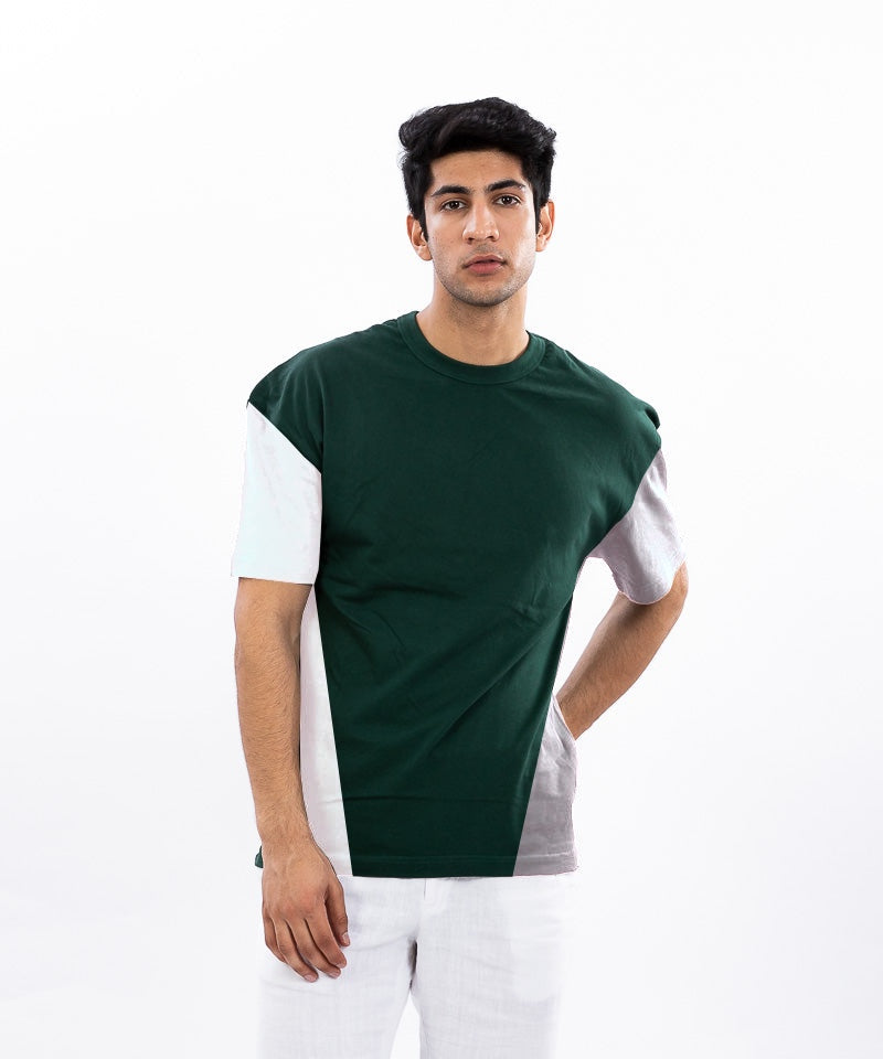 Dual Tone - Dark Green - Oversized T-shirt
