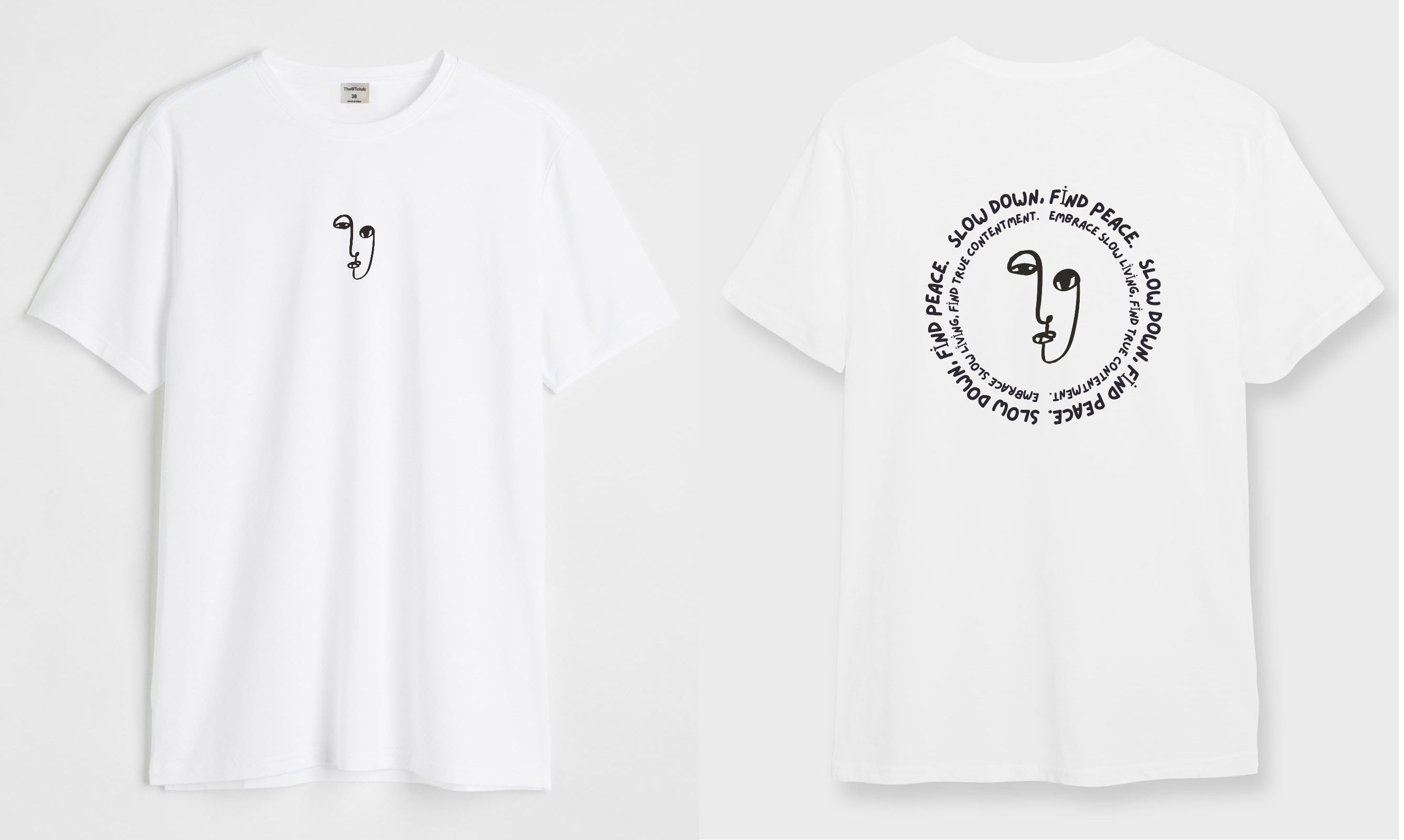 Find peace- Round Neck T-shirt