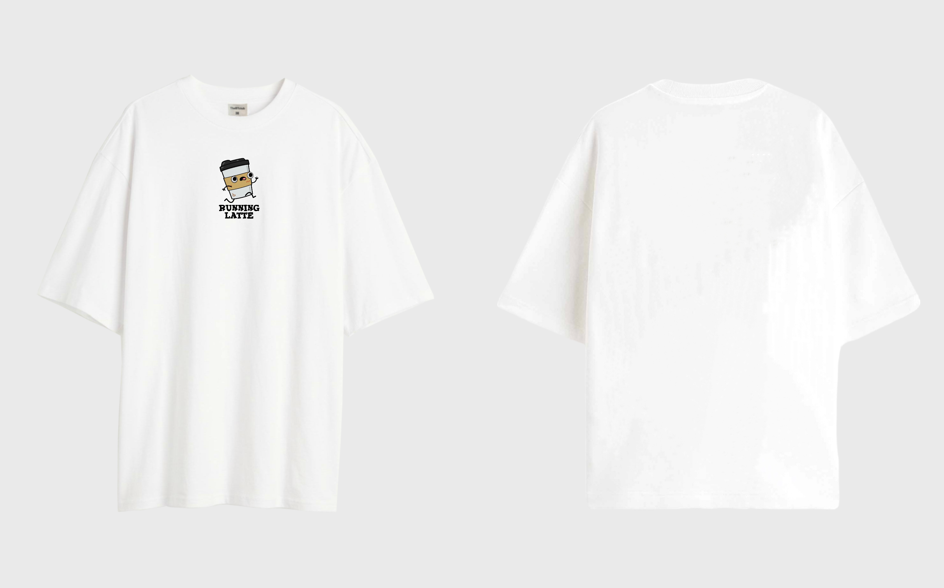 Running latte  - Oversized T-shirt
