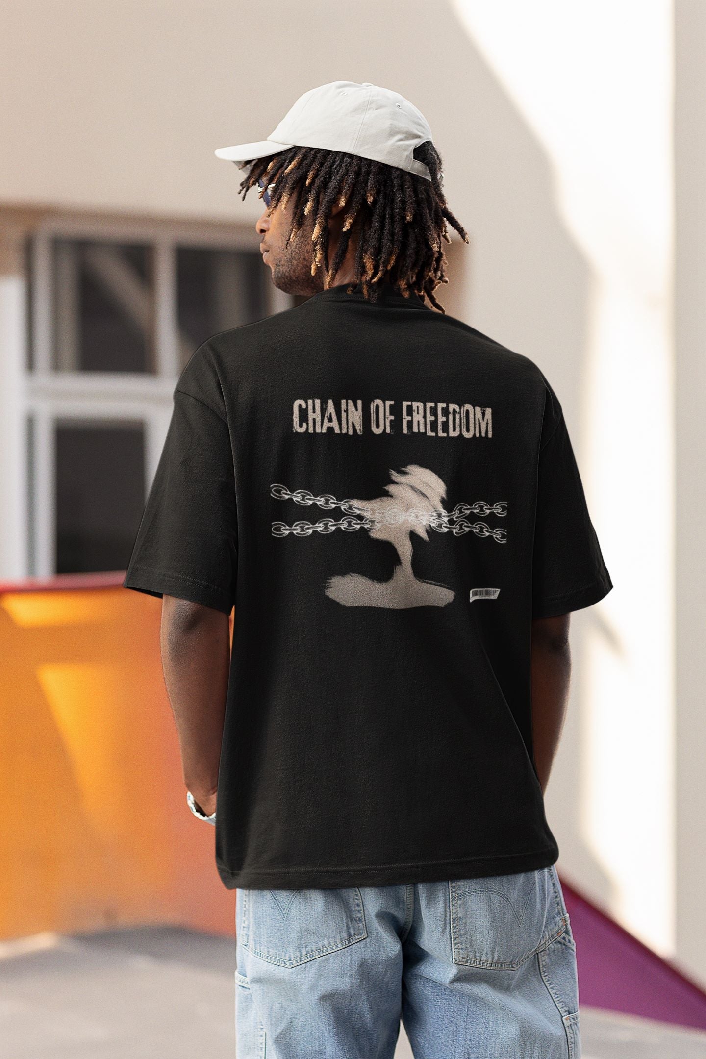 CHAIN OF FREEDOM- Oversized T-shirt